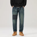 Spring Autumn Retro Loose Jeans for Men Clothing Washed Soft Men Zipper Men Trousers