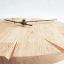 Simple Thicken Solid Wood Wall Clock Punch-free Wall Hanging Clock Home Living Room Wall Decorative Clock
