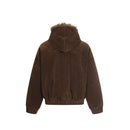 Men's Cotton Coats Hooded Faux Fur Metal Single Breasted Loose Solid Male Winter Jackets