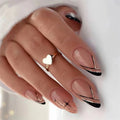 Hand with heart-shaped ring and stylish nail design on a white background, Obroi