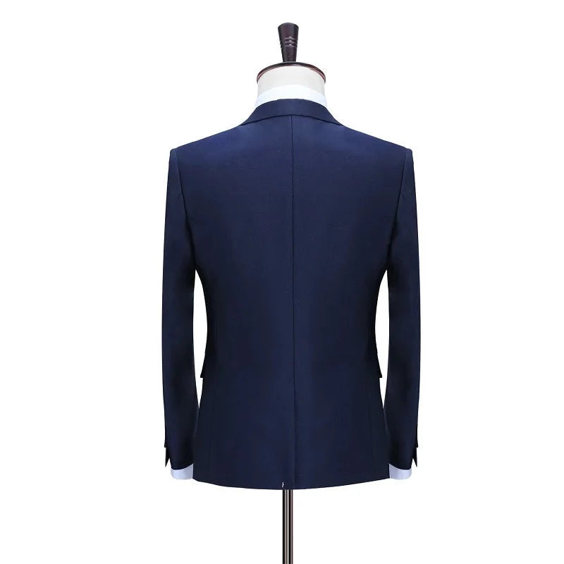 Men Suits Slim Custom Fit Tuxedo Business Dress Wedding Suit Blazer