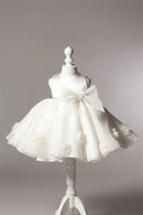 Kid Girls Birthday Party Dresses Children Clothing Baby Wedding Princess Dresses Bow Flower Toddler