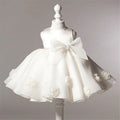 Kid Girls Birthday Party Dresses Children Clothing Baby Wedding Princess Dresses Bow Flower Toddler