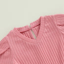 Summer Toddler Baby Girls Boy Rompers Clothes Solid Ribbed Jumpsuits Playsuits Clothes