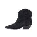 Autumn Western boots Pointed toe Slip-on Middle heel Short boots Women's Boots