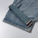 Cotton Denim Blue Regular Straight Leg Mid-Rise Four-Season Commuter Jeans for Men