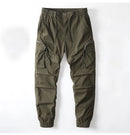Mens Cargo pants Khaki Military Green Casual Slim Fit Jogging Trousers Male
