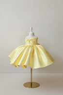 Little Girl Princess Dress Summer Girls' Satin Ball Gown Baby's Birthday Dress