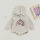 Autumn Infant Baby Boys Girls Sweatshirts Bodysuit Rainbow Hooded Long Sleeve Hoodies Jumpsuits Fall Clothes