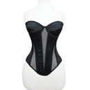 Black corset on a mannequin against a white background, Obroi