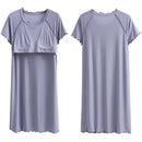 Women's Bra Nightgown Lace Nightdress Pajamas Nightwear Pyjamas Sleepwear Round Neck Short Sleeve Sexy Casual