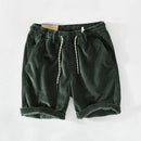 Summer Men Shorts Pure Cotton Comfortable Beach Shorts Corduroy Drawstring Loose Short