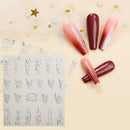 Nail Heart Love Lip Flower Laser Self Adhesive Sliders Nail Art Decoration Valentine's Day Manicure