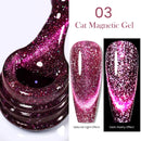 Sparkling Glass Bead Cat Magnetic Gel Nail Polish Flash Permanent Soak Off UV Gel