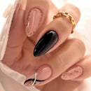 24pcs French White Spot Seamless Removable Nails Capsule Full Cover Waterproof Nails Set Press On Nail
