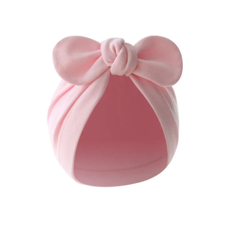 Baby Girls Boys Hat Cute Flower Knot Bunny Ears Hat Newborn Beanie Caps For Kids Toddler Infant Hair Accessories