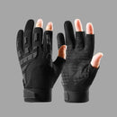 Motorcycle Gloves Vintage Anti-Slip Racing Finger Mittens Leather Men Fingerless Gloves