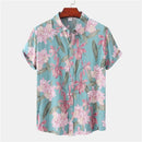 Floral Beach Shirts Men Camisa Summer Casual Short Sleeve Hawaiian Shirt Men