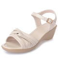 Sandals Women Wedge Soft Leather Women Summer Sandals Mid Heel Sandals Woman