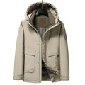 Down Jacket Men Winter Casual Lightweight Warm White Duck Down Parka Short Puffer Coat