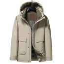 Down Jacket Men Winter Casual Lightweight Warm White Duck Down Parka Short Puffer Coat