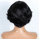 Bob Wig With Bangs Glueless Lace Short Wave Bob Wig Natural Bob Wig Human Hair Body Wave Bob Wigs