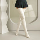 Boot Tube Height Pointed High Metal Thin Heel Tight Elastic Boot Breathable Inner Zipper Slip On Boot