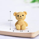Resin Kawaii Bear Figurines Miniature Craft Fairy Garden Ornament Miniature Dollhouse Home Decoration Accessories