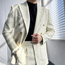 Double Breasted Suit Naples Leisure Fall Gentleman Suit Man Blazer Blazer For Men