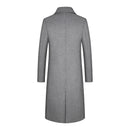 Men's Wool Wool Coat Autumn and Winter Windbreaker Men's Coat Medium Length Coat
