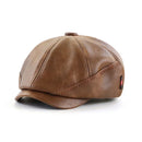 Brown leather cap on a white background, Obroi