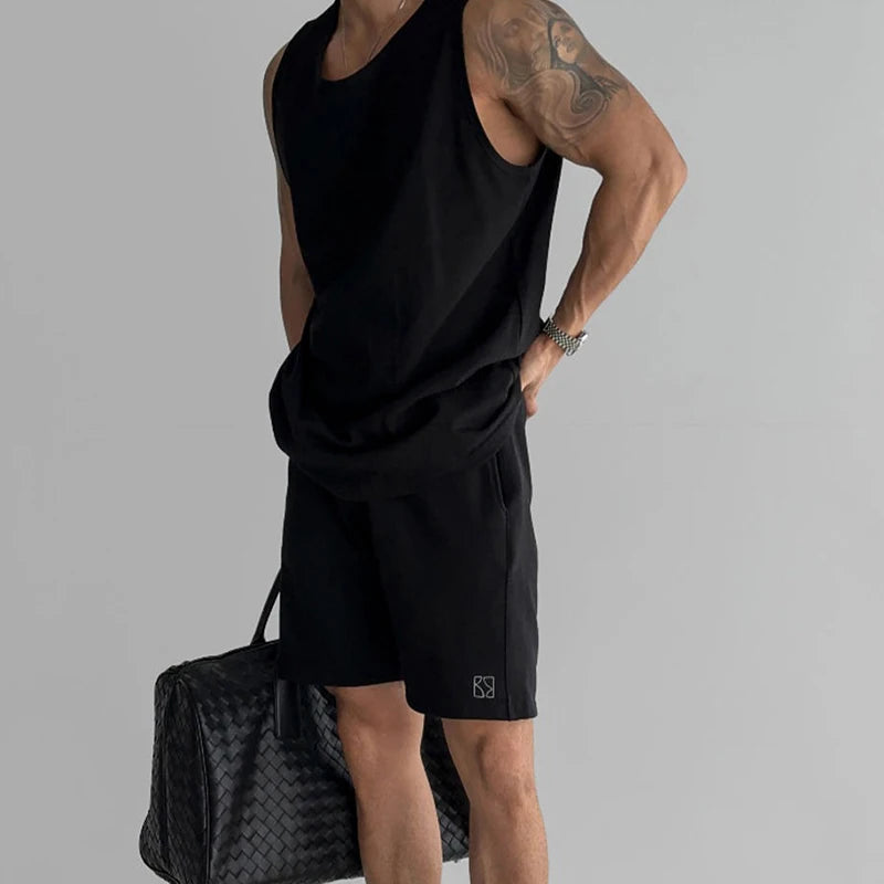 Summer Casual Sweat-absorbing Tank Top Men Breathable Versatile Loose Top