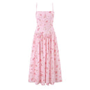 Pink floral dress on a white background, Obroi