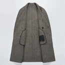 Men Wool Jacket Business Suit Collar Outdoor Job Warm Wool Coat Knee High Design Journey Light Winter Overcoat