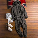 Spring And Autumn Retro Jumpsuit Men Casual Hooded Jumpsuit Suit For Men