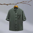 Shirts Men Summer Linen Light and Thin Loose Casual Shirt Men Clothing