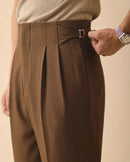 Men's Summer Straight Pants Loose Fitting Naples Casual Pants High Waisted Office Trousers Men