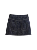Denim skirt on a white background, Obroi