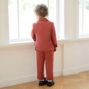 Flower Boys Violin Suit Baby Kids Wedding Performance Tuxedo Set Children Red Stripe Luxurious Birthday Dress