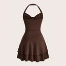 Casual Shoulder-baring Neckline Party Dress Spring Summer Women's Clothing