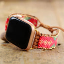 Wristband Strap 38/45mm Bohemia Style Smartwatch Band Vegan Bracelet For Iwatch Series 7 Accessories
