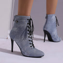 Women's Ankle Boots Short Boot Autumn Spring Denim Shoes Female