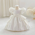 Dresses Plaid Flower Girls Elegant Birthday Gown With Bow Children Birthday Frocks 0-4 Years
