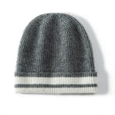 Winter Women Men Cashmere Knitted Striped Beanies Caps Outdoor Keep Warm Hats for Unisex
