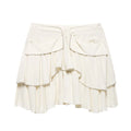 Summer Women's Stacked Decorative Mini Skirt Office Skirt Casual Elegant Party Short Skirts Female