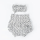 Baby Girl Summer Outfit Floral Suit Flying Sleeve Romper Ruffled Shorts Infant Toddler Casual Wear Set