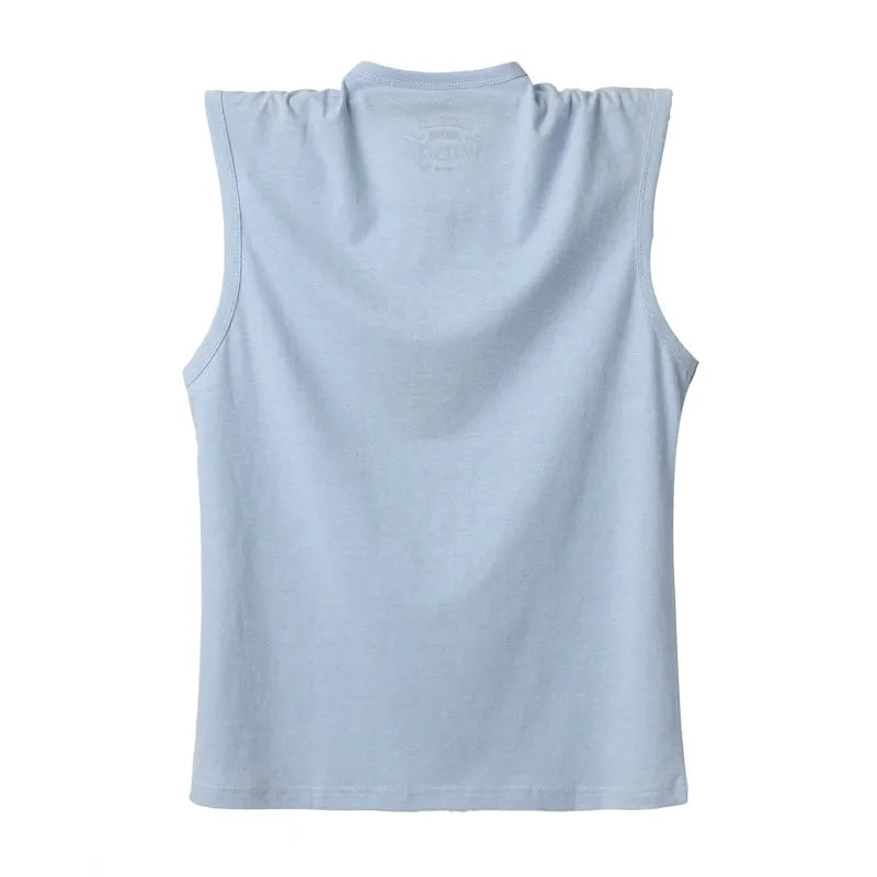 Summer Comfortable Breathable Gym Accessories Tank Tops Men Sleeveless Casual Loose Fat Tees