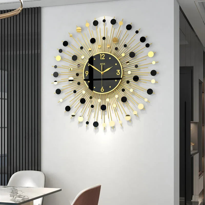 Luxury Wall Clock Living Room Design Creative Wall Clock Silent Brief Art Nordic Clocks Home Decoration