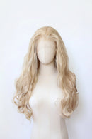 Flaxen Brown Lace Front Wig Long Body Wave Flax Golden Lace Front Synthetic Wig Pre Plucked Hair
