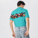 Mens Funny Knitted Graphic T-shirts Half High Neck Short Sleeve